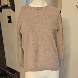Catherine Malandrino Soft Taupe Fawn 100% Soft Cashmere Sweater Size XS